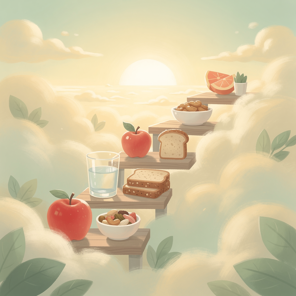 Тарелка со свежими овощами и зеленью на светлом фоне — символ здорового питания